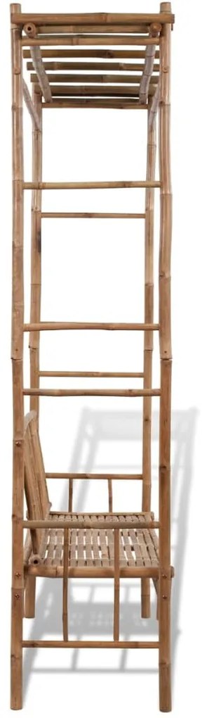41501 vidaXL Bancă de grădină cu pergolă, 130 cm, bambus