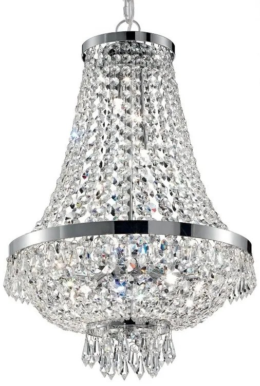 Lustra, Pendul cristal, inaltime reglabila, diam.45cm, Caesar SP9 cromo 041827