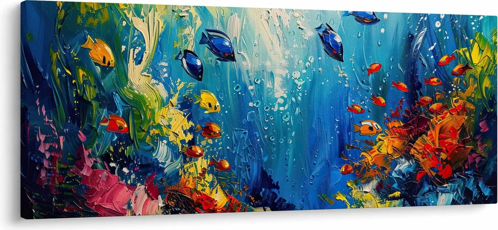 Tablou - Pictura lumii subacvatice (120x50 cm)