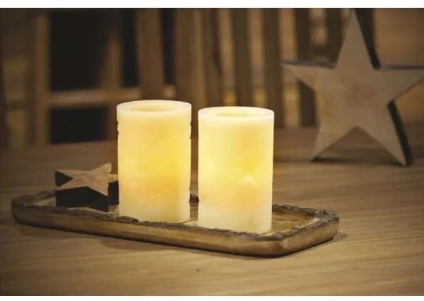 SET 2x decorațiune LED de Crăciun 2xLED/2x2AA + telecomandă