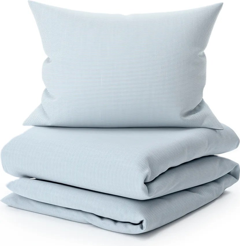 Lenjerie de pat din bumbac LINIE BLUE bleu deschis Dimensiune lenjerie de pat: 70 x 90 cm | 140 x 200 cm