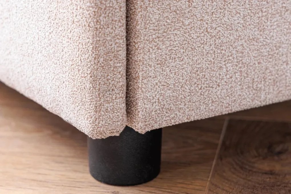 Noptiera cu iluminat LED TOULOUSE 55cm catifea bej