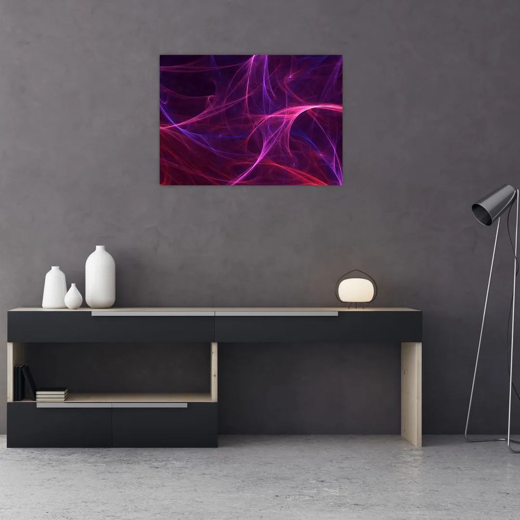 Tabloul abstract cu linii curbe (70x50 cm)
