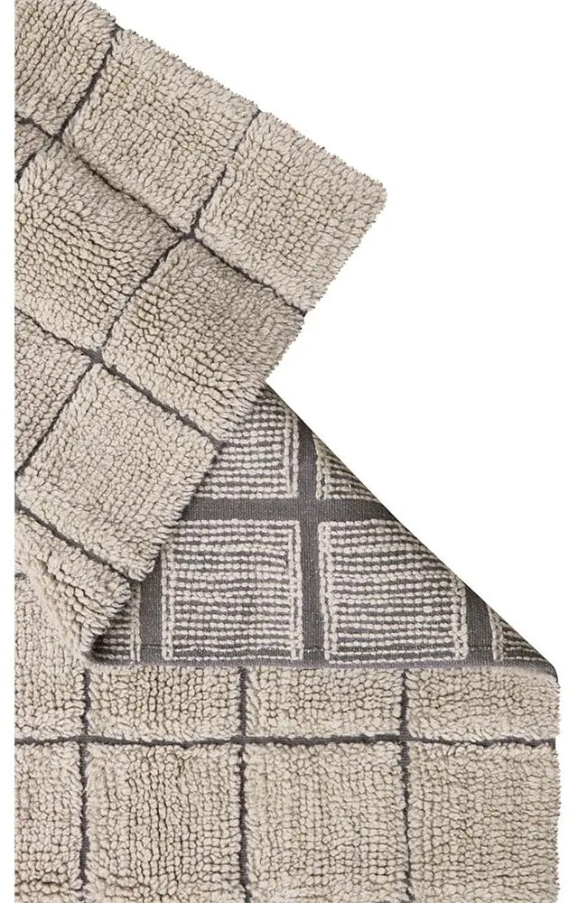 Covor tip traversă bej țesut manual din lână 80x230 cm Mosaic Sandstone – Lorena Canals