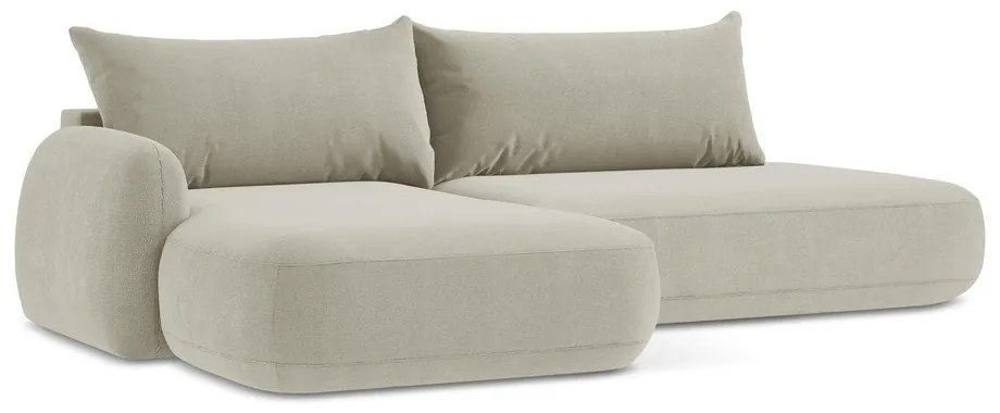 Colțar bej extensibil (cu colț pe partea stângă/cu șezlong) Hale – Makamii