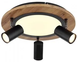 Plafoniera moderna led 15W + 3 becuri GU10 Kassu 67307D Globo