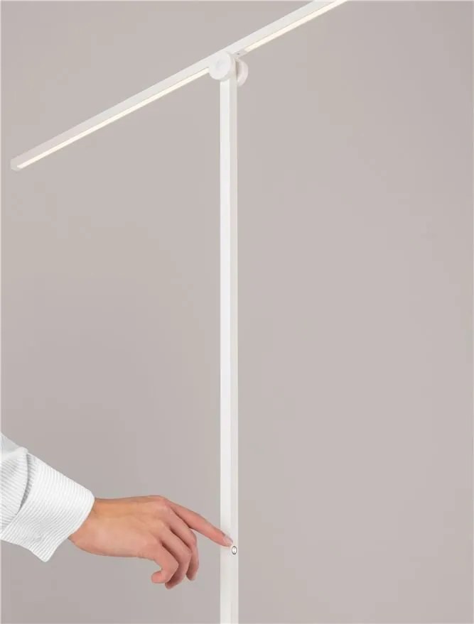Lampa LED dimabila de podea directionabila TENSO alba
