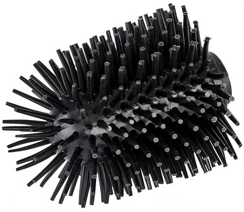 Rezerva perie toaleta din silicon, fara maner, Brush Medium Negru, Ø7,5xH9,3 cm