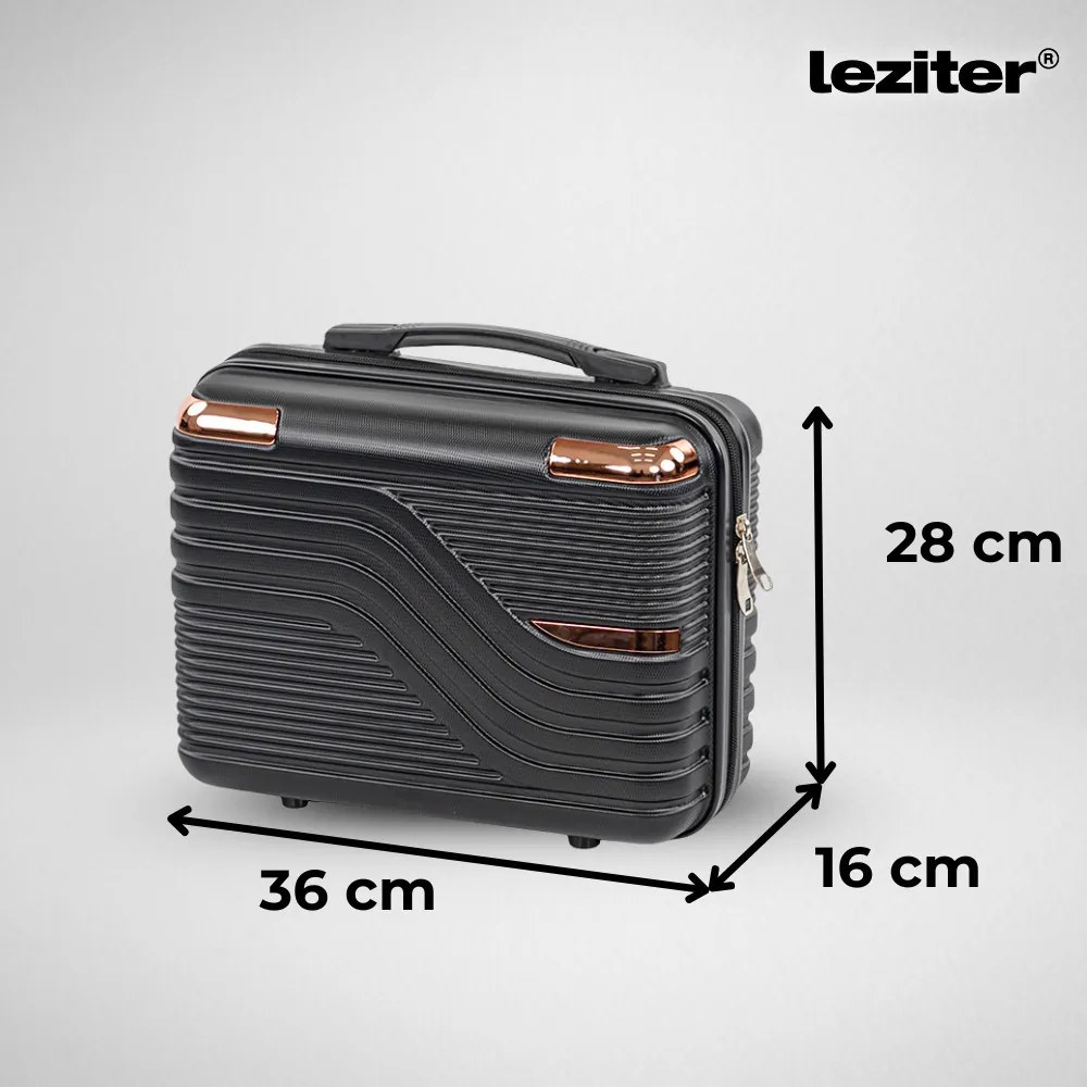 TraveLux Urban VII gurulós bőrönd szett fekete