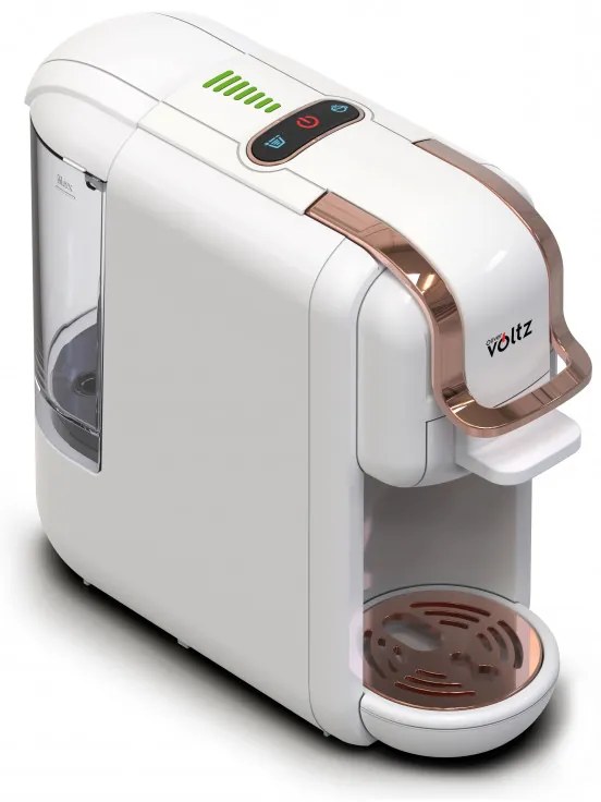 Espressor cafea macinata si capsule 8in1 Oliver Voltz OV51171M8R, 1450W, 19 bar, Alb/Auriu