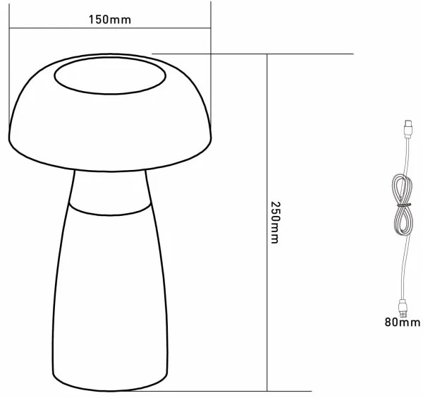 Globo 28072 - Lampă de birou LED reîncărcabilă, cu reglare a intensității GIXI LED/1,5W/5V 800mAh