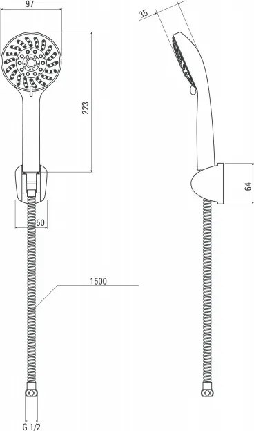 Avis dispersor de dus Crom NGV_041K