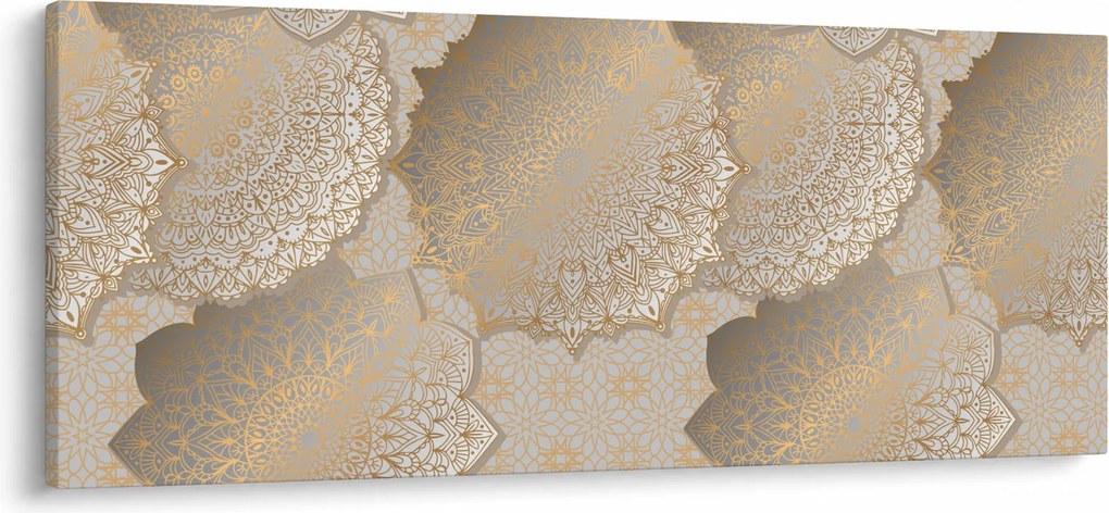 Tablou - Mandale în tonuri aurii (120x50 cm)