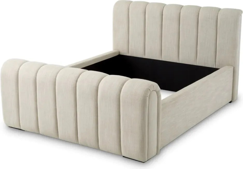 Pat dublu tapitat design elegant LUX Kayden, Albury bej