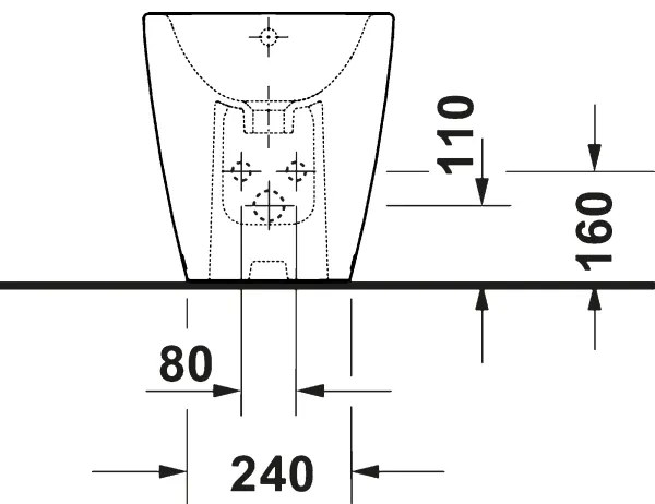 Duravit 2294100000 - Bideu de podea D-NEO, ceramică, alb lucios