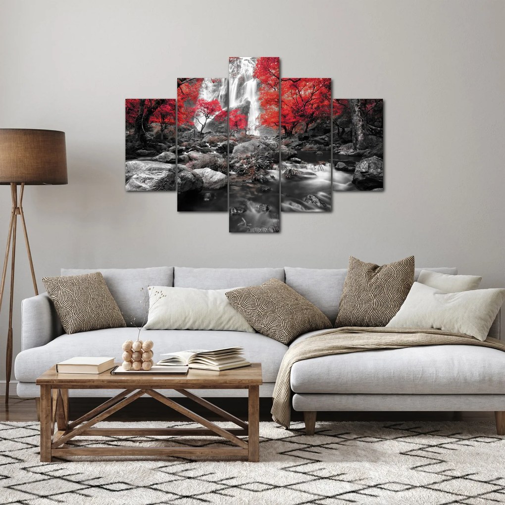 Tablou - Cascade în peisajul de toamnă (150x105 cm)