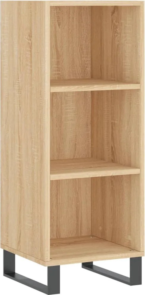 vidaXL Servantă, stejar sonoma, 34,5x32,5x90 cm, lemn compozit