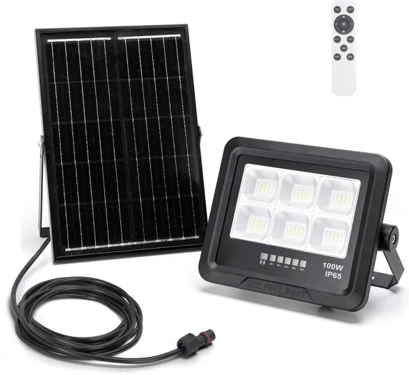 Proiector LED solar dimabil Aigostar LED/100W/3,4V IP65 + telecomandă