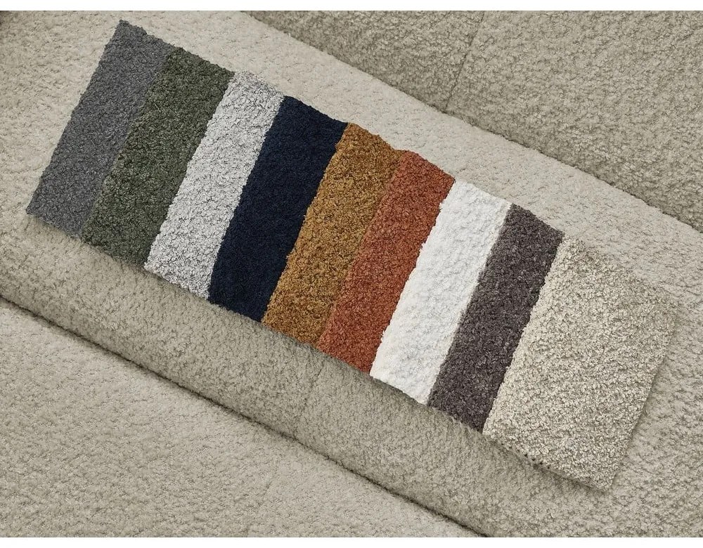 Pat matrimonial bej tapițat cu spațiu de depozitare cu somieră 180x200 cm Mont Blanc – Bobochic Paris