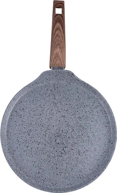 Tigaie pentru clatite Galileo Carrara SChef 2191315, 28 cm, 5 straturi, Acoperire ceramica, Fara PFAS și PTFE, Inductie, Gri/Maro