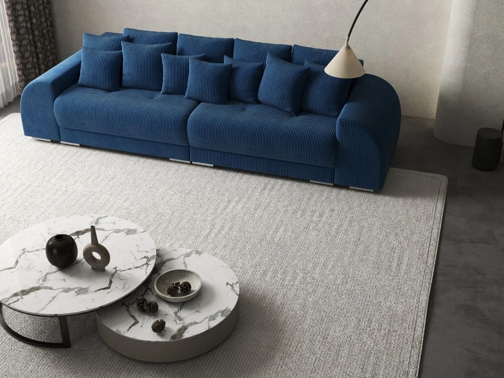 Canapea extensibilă dumonde cu 2 lăzi de depozitare si sezut confortabil din spuma high-density, Verona Zoom Blue 310x100 cm