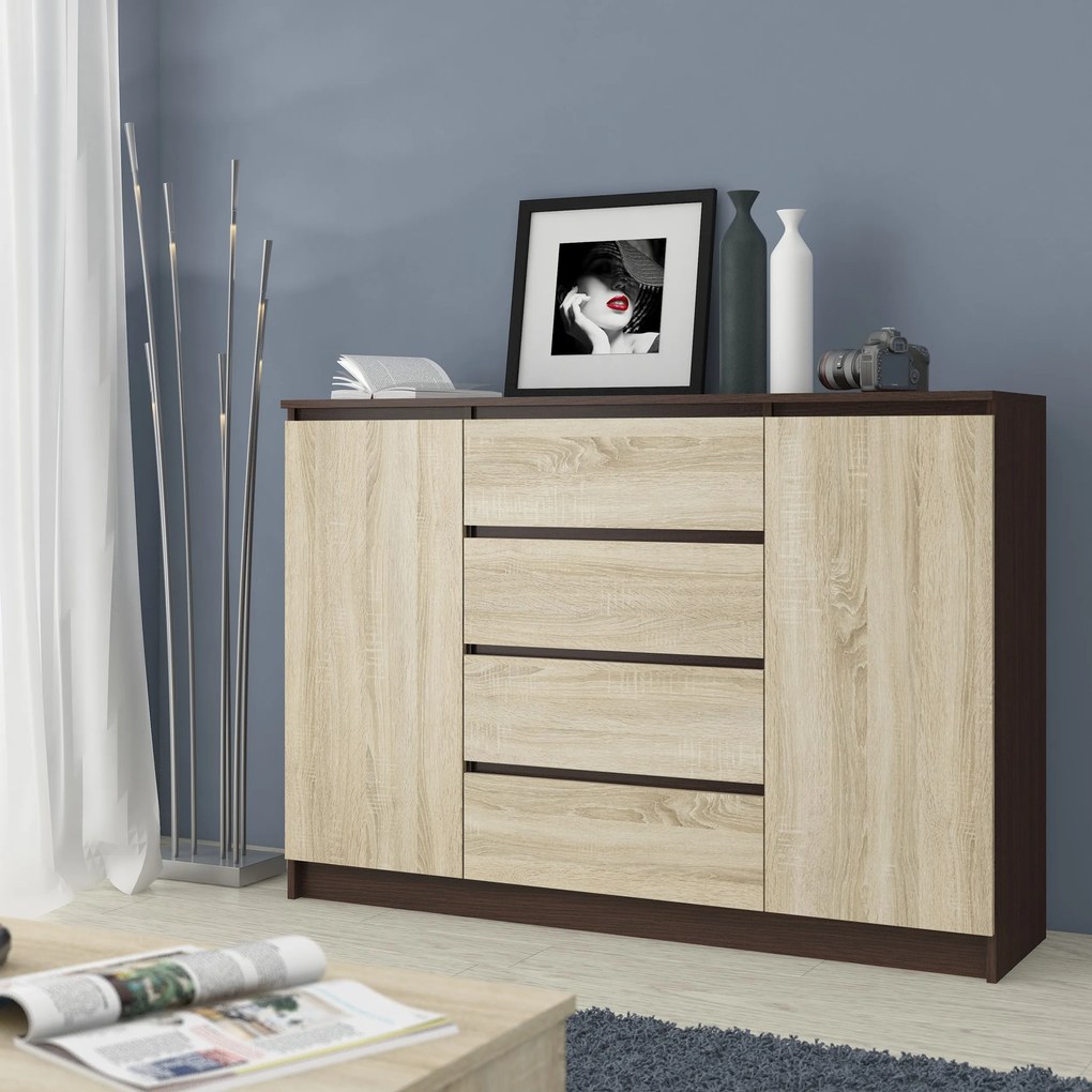 Comodă Koa (wenge + stejar sonoma). 1069052