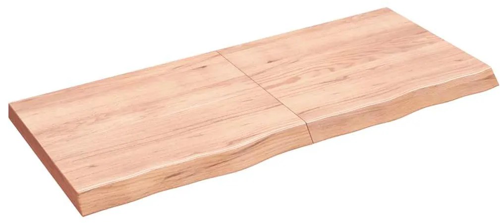 vidaXL Raft de perete maro deschis 140x60x(2-6) cm lemn stejar tratat