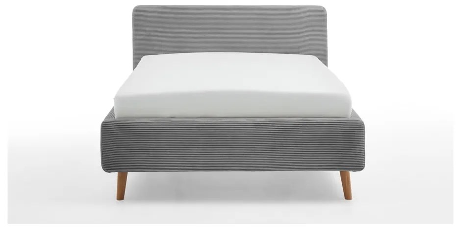 Pat gri tapițat fără somieră 120x200 cm Mattis – Meise Möbel