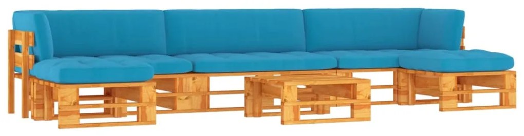 3066953 vidaXL Set mobilier paleți, 6 piese, maro miere, lemn de pin tratat