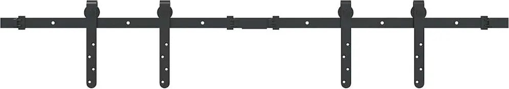 vidaXL Set uși glisante pentru dulap 122 cm oțel carbon