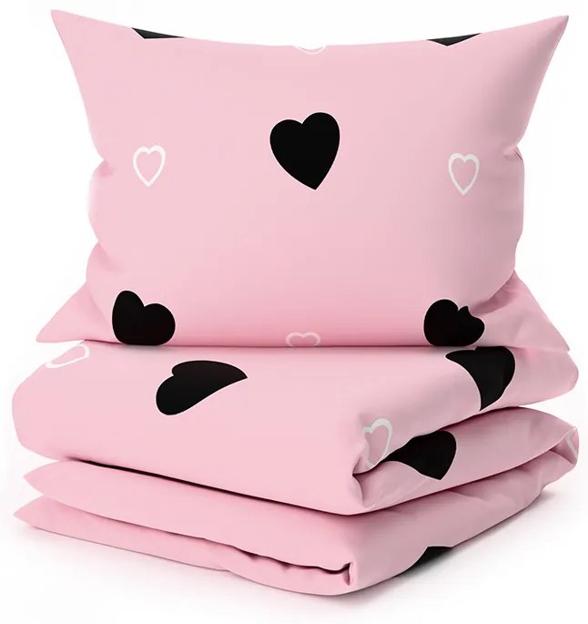 Lenjerie de pat din bumbac CORAZON BLEND roz Dimensiune lenjerie de pat: 70 x 90 cm | 140 x 220 cm