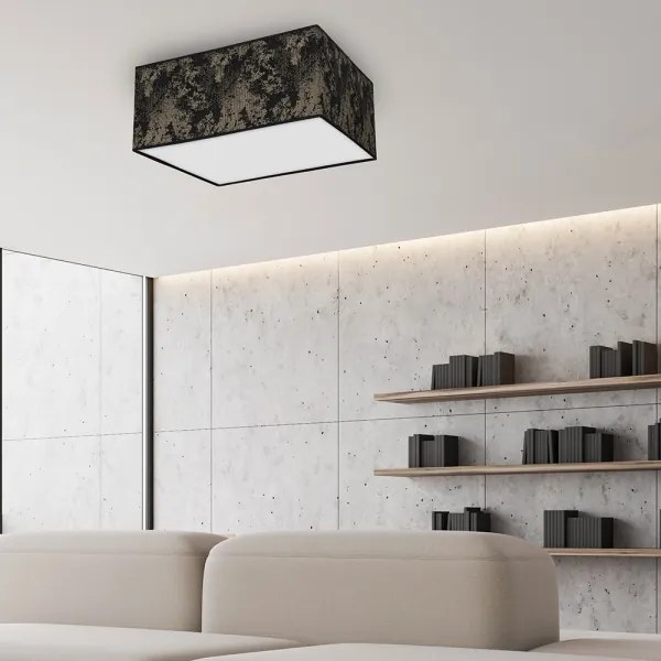 Plafonieră SATINO 2xE27/60W/230V neagră/aurie