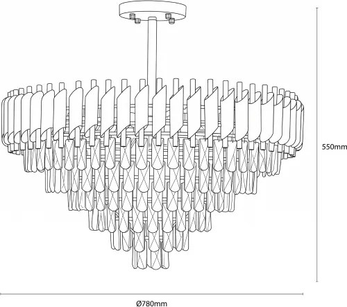 BRILAGI - Lustră aplicată ECLIPSE 12xE14/10W/230V, diametru 78 cm, argintie