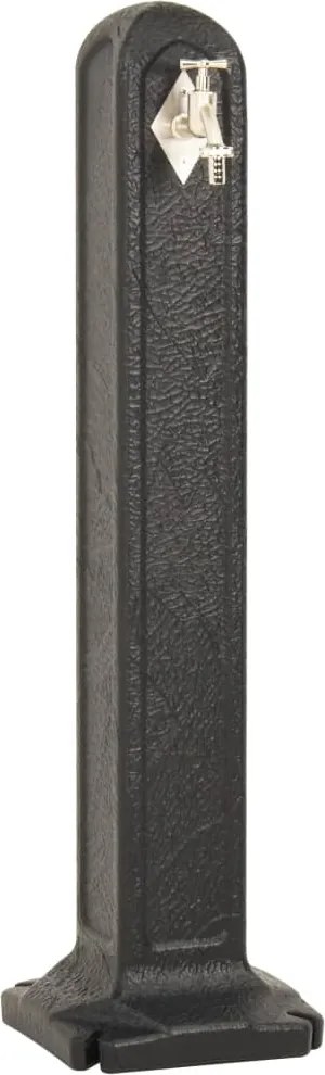 vidaXL Rezervor de grădină cu robinet, antracit, aspect piatră