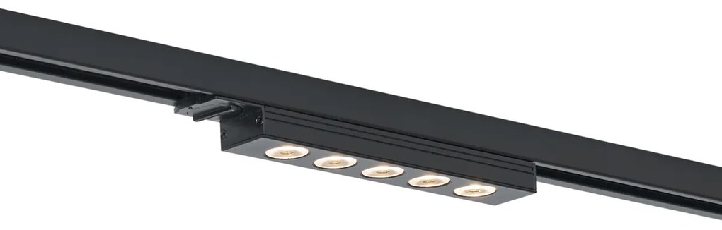 Plafonieră modernă neagră pentru sistem de șină monofazat 5W 370 lm 3000K - Iconic Tsiri