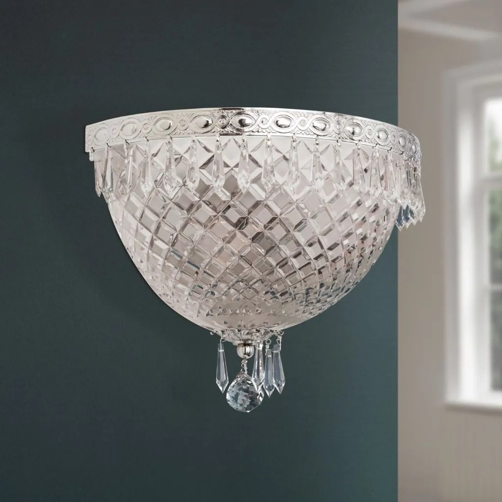 Aplica de perete cristal SCHOLER, EMPIRE CRYSTAL antique silver