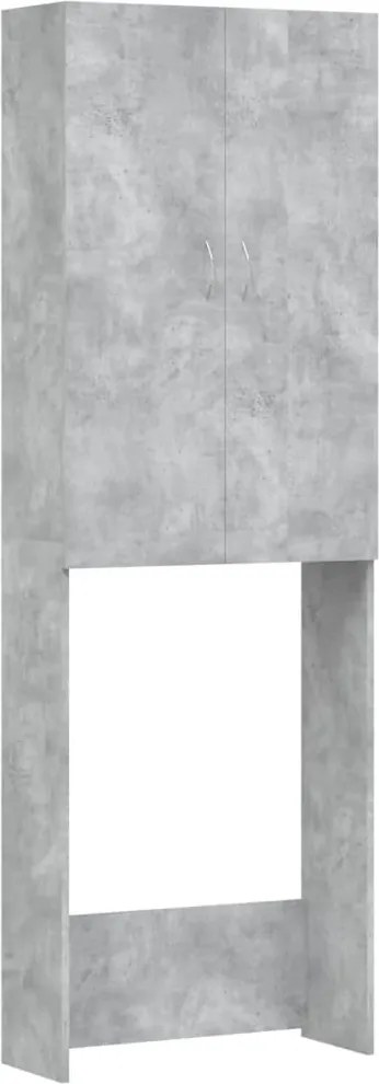 vidaXL Dulap mașină de spălat, gri beton, 64x25,5x190 cm