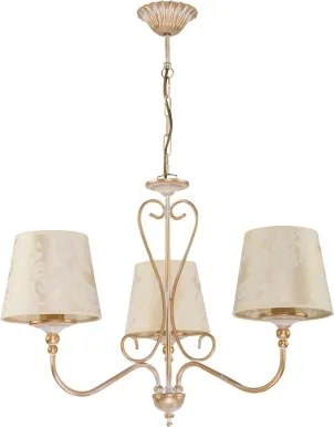 Brilagi - Candelabru suspendat pe lanț SONIA 3x E27/15W/230V, Ø 64 cm, crem/patină