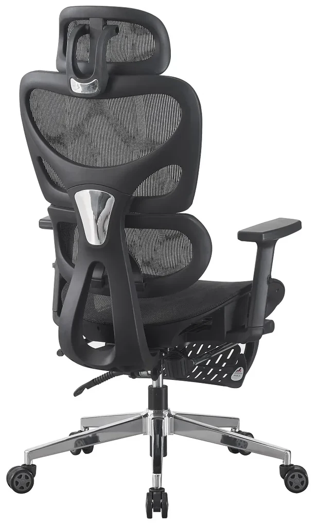 Scaun ergonomic Meta Chair Plus, suport picioare, Full Mesh, Negru | BIANO
