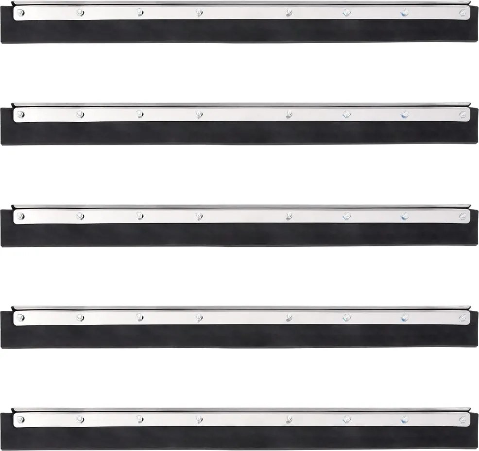 vidaXL Capete raclete de podea, 5 buc., 55x2x5 cm, oțel și cauciuc