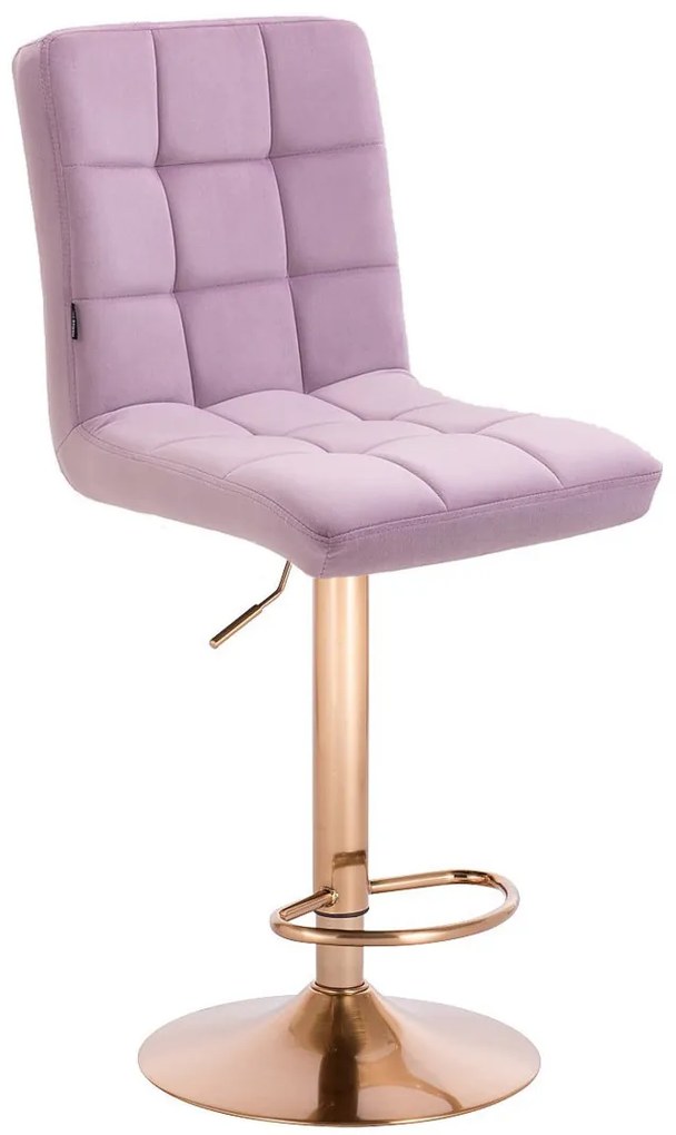 HR7009W Scaun Catifea Mov cu Bază Aurie