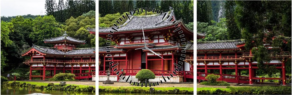 Tablou - arhitectura Chinezească (cu ceas) (90x30 cm)