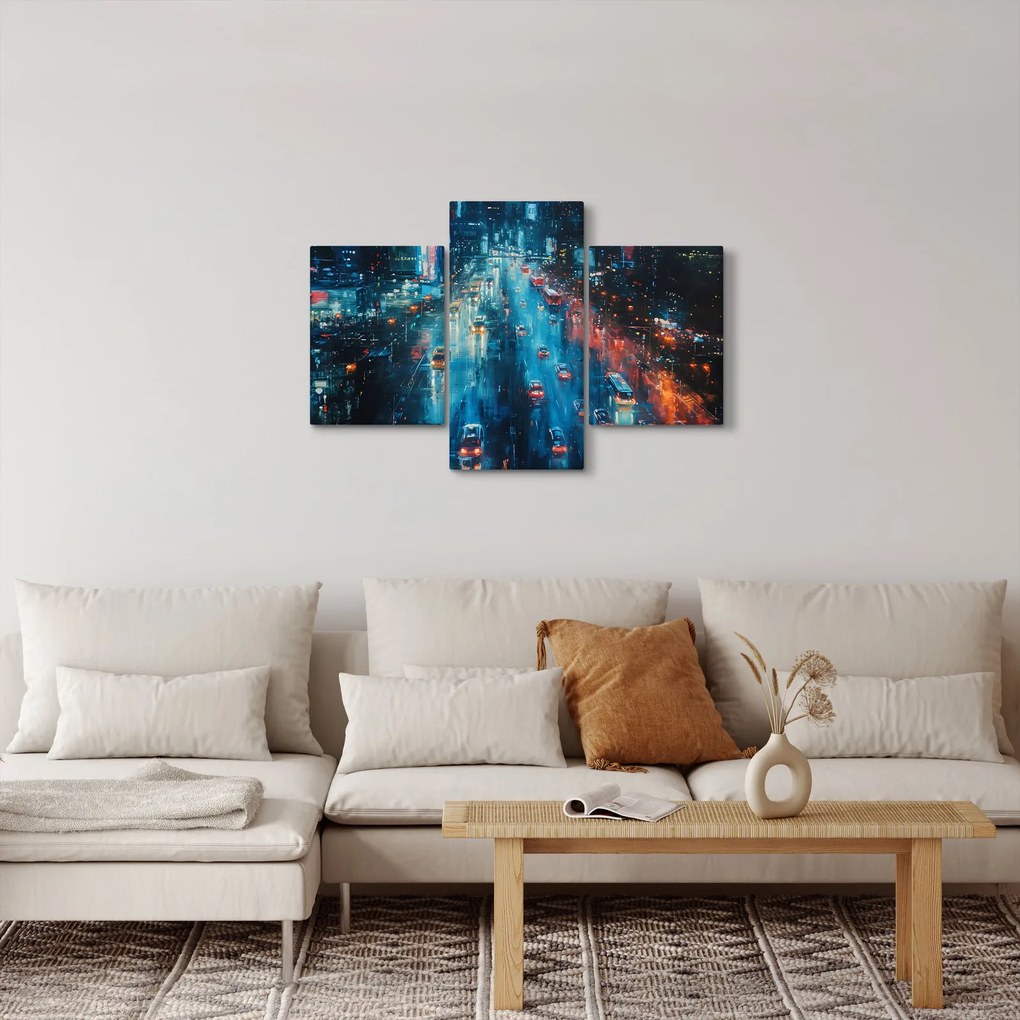 Tablou - Oraș mare, pictură în ulei (90x60 cm)