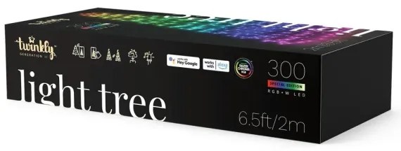 Twinkly TWP300SPP-BEU LED RGBW brad de Crăciun exterior 300 LED 2m IP44 Wi-Fi