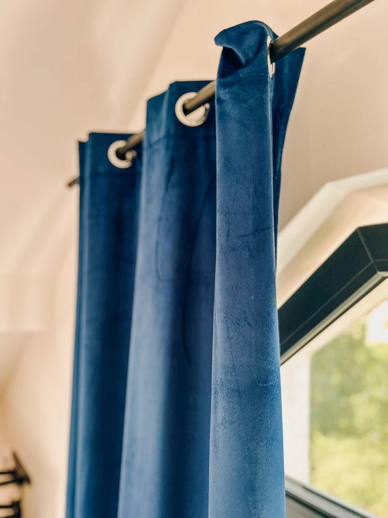 Draperie din catifea opaca Culoare albastru regal, VELVET 140x250 cm