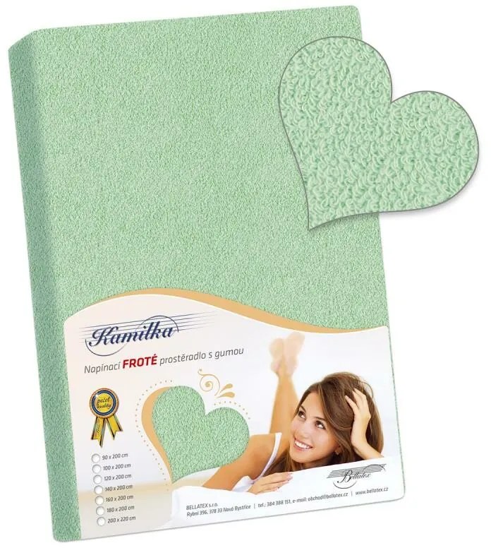 Bellatex Cearșaf din bumbac, verde deschis, 140 x 200 cm