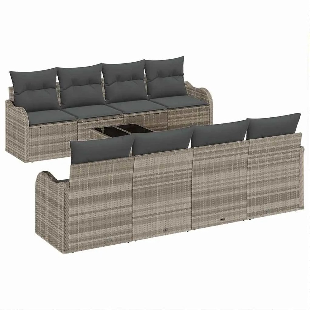 vidaXL Set de canapele pentru grădină Gri deschis 55 x 55 x 37 cm