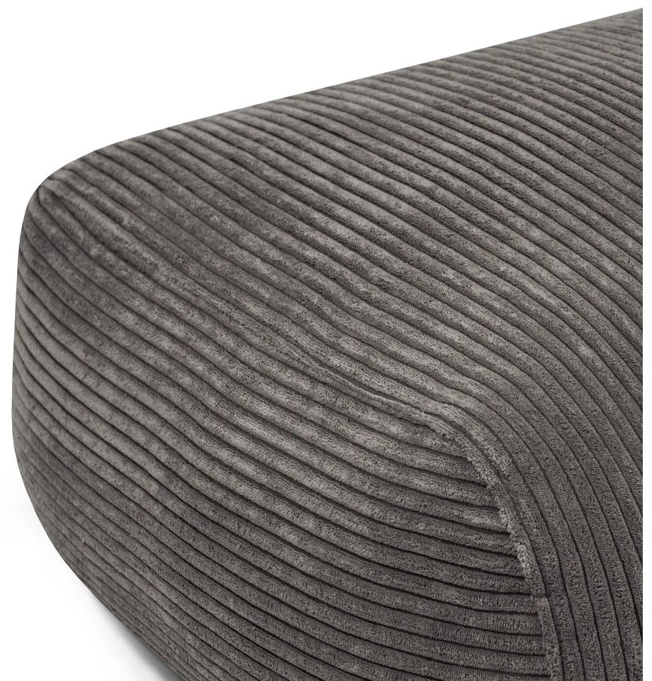 Fotoliu bean bag crem cu tapițerie din catifea reiată Snug 130 – SLOWDOWN