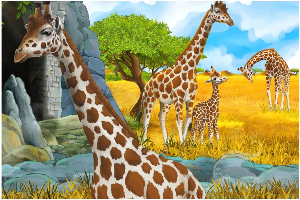 Tablou - Familia girafelor (90x60 cm)