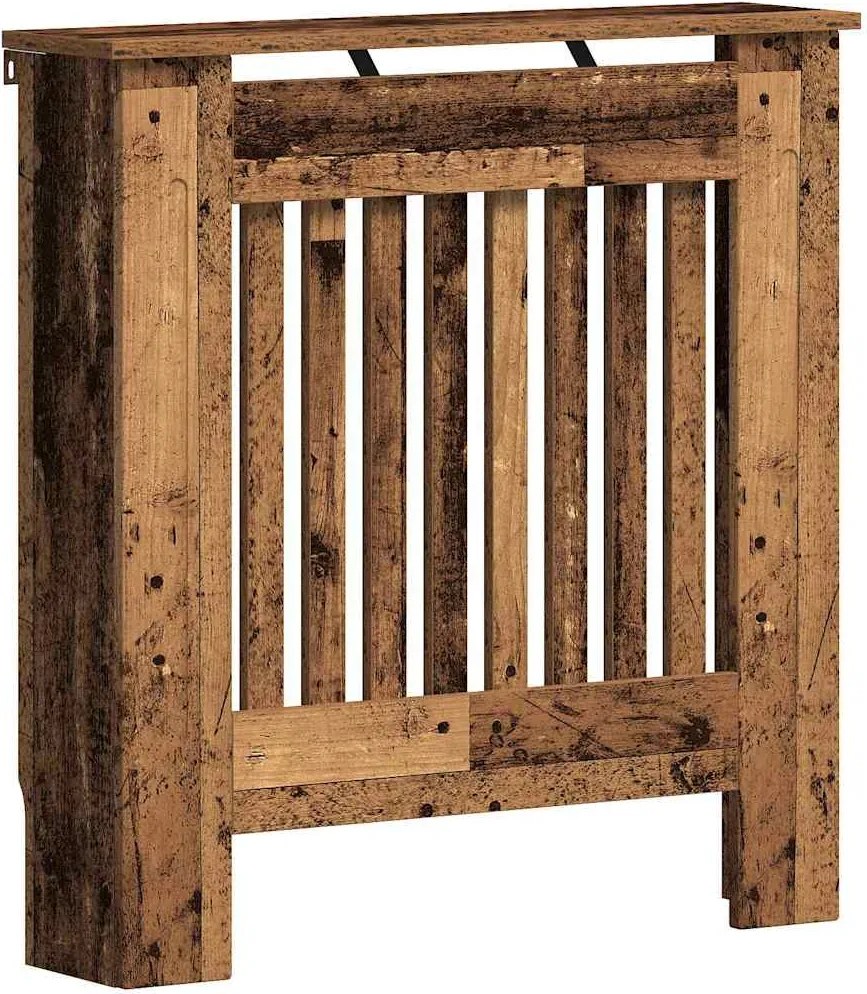vidaXL Capac pentru radiator Lemn Vechi 78 x 19 x 81,5 cm